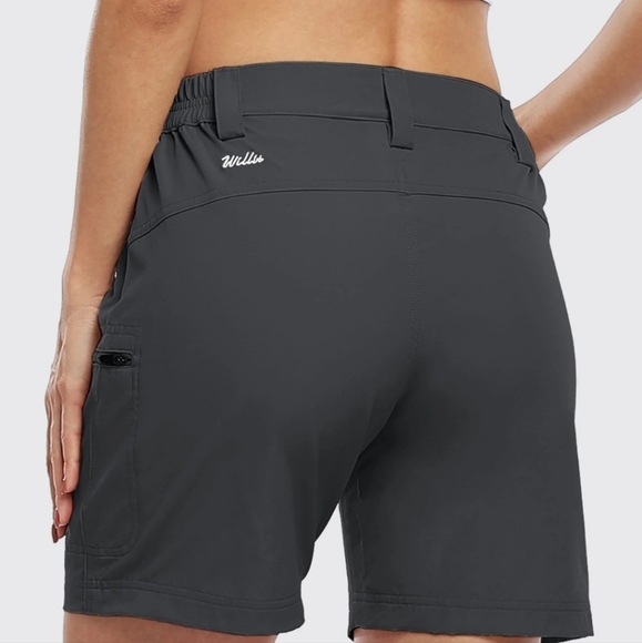 Willit Women's Outdoor Cargo Shorts 6 Inseam Gray XL - Picture 4 of 10